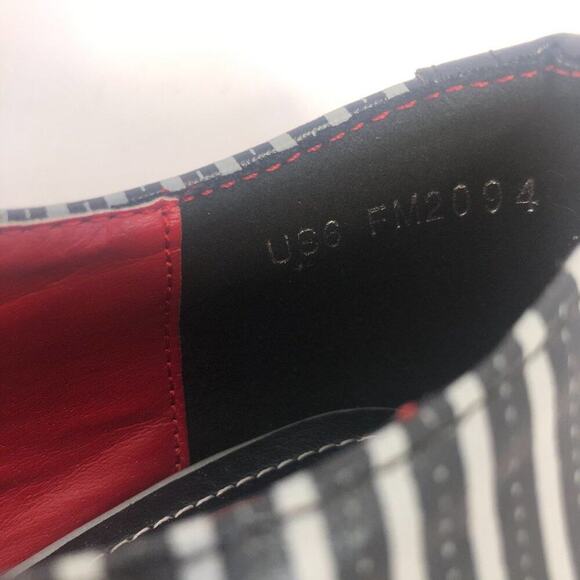 T.U.K. Striped Mary Jane Chunky Heels - Picture 6 of 10